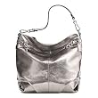 Coach Leather Large Brooke Convertible Hobo Bag Purse 16618 Pewter Silver