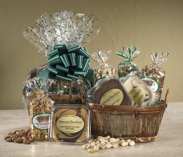 Almond Brothers All Occasion Gourmet Gift Basket with Almonds and Fudge by Almond Brothers