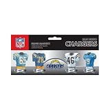 NFL San Diego Chargers 4-Pack Uniform Magnet Set
