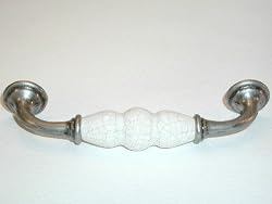 Top Knobs-Chateau Collectio M83 D-Handle Antique Pewter and Antique Crackle