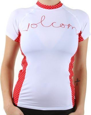 Volcom Simply Dot S/S Rashguard Women's Rash Guard - white M
