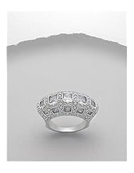 White CZ Ring In 92.5 Sterling Silver