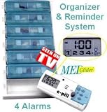 4 Alarm Pill Timer with 7 Pillbox MEDglider System