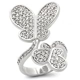 Jewelry - Clear Butterfly Cocktail CZ Ring SZ 6