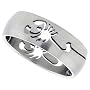 Surgical Steel 5/16" (8mm) Dome Band with Scorpion Cut-Outs