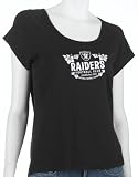 5th & Ocean Oakland Raiders Missy Knit Cap Sleeve Tee