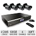 Kworld Kguard Video Surveillance System with 4 CMOS Cameras and 500GB HDD Complete Kit KG-CA14-C02