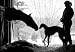 Horse and Greyhound, Art Poster by Bill Greene