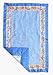 French Blue Cuddle Bug Security Blanket - Multi-textured, double layered security blanket for babies and toddlers. 14 in x 22 in. 100% Cotton Terry cloth, 100% Cotton Flannel with 100% Polyester Satin trim and ribbon. Made in USA.