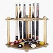 Minnesota Fats Cue and Ball Rack (Oak Finish)