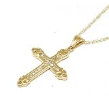 9ct Gold Diamond Cross Pendant With 18 Fine Chain