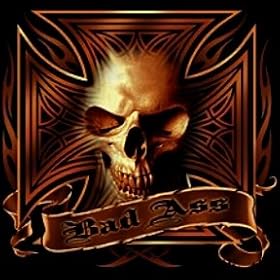 Women's T-Shirt : Bad Ass - Skull Press Biker Chopper Cross
