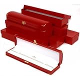 6 Red Bracelet Watch Gift Boxes Showcase Displays
