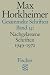 Max Horkheimer �Max Horkheimer. Gesammelte Schriften - Taschenbuch-Ausgabe: Gesammelte Schriften XIV: Nachgelassene Schriften 1949 - 1972. 5. Notizen: BD 14�