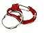 Medium Curve Aluminum Dog Tag Clip - Red