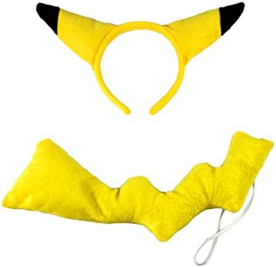 Sweet Home Gift Adult/Kid Pikachu Ear Headband/Tail 2pc Halloween Christmas Costumes