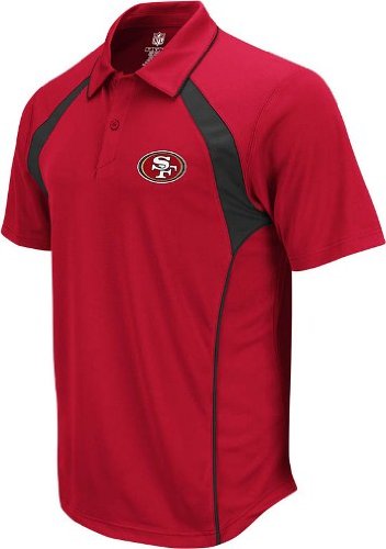 San Francisco 49ers Reebok Red Trainer Performance Polo Shirt