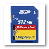SIMPLETECH 512MB SECURE DIGITAL CARD - 512 MB - SECURE DIGITAL (SD) CARD (STI-SD-512)
