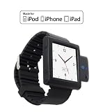 i10Watch The Ultimate MULTI-STREAMING Watch. (i10 Luxurious Black, with iWatch Black iPod Nano 6G wrist band) Tiny MULTI-STREAMING Bluetooth iPod Transmitter Splitter with iPod Nano 6G wrist band (iPod Nano Not included).