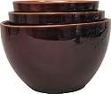 Sango Nova Brown Mixing Bowls, Set of 3