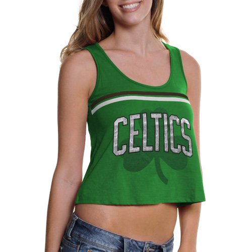 NBA Boston Celtics Ladies Stoned Out Tank Top - Kelly Green (Small)