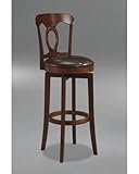 Hillsdale Corsica Swivel Bar Stool w/ Brown Vinyl Seat
