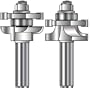 MLCS Matched Rail and Stile Router Bit 2-Bit Set--Round Over Profile