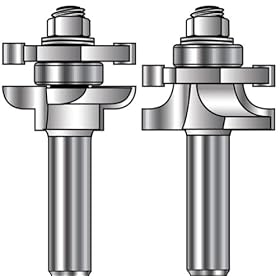 MLCS Matched Rail and Stile Router Bit 2-Bit Set--Round Over Profile
