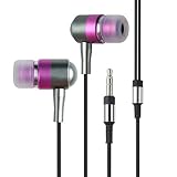 Francois et Mimi In-Ear 3.5mm Aux Hi-Fidelity Headphones Earbuds EP-342, Pink
