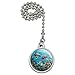 Ocean Coral Reef Sea Turtles Diving Ceiling Fan and Light Pull Chain