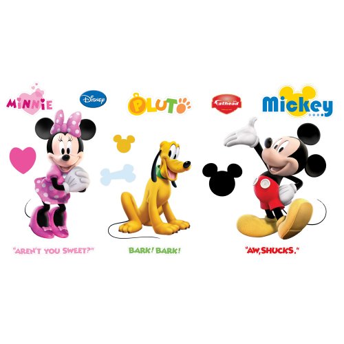 Mickey Minnie and Pluto Wall Decal
