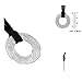 Sterling Silver Scratch Finish Open Circle