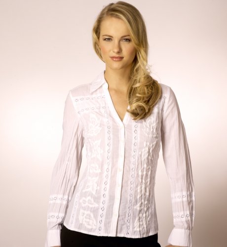Per Una Crochet Stripe Blouse clothing