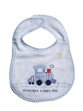 Dressed to Drool Blue "Grandpa Loves Me" Bib