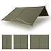 Aqua Quest Defender Tarp - 100% Waterproof Heavy Duty Nylon Bushcraft Survival Shelter - 10x7, 10x10, 13x10, 15x15 Camo or Olive Drab (Olive Drab, 10 x 10 ft)