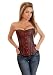 Stamped Leather Crosses Strapless Corset
