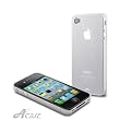 Acase(TM) Superleggera ice cube fit case for iPhone 4 with 2 Screen Protector (Clear) [Fits AT&T iPhone]
