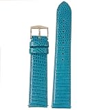 Watchband Genuine Lizard Aqua 20mm