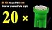 YITAMOTOR 20 PCS T10 Wedge 8-SMD Green LED Light bulbs W5W 2825 158 192 168 194