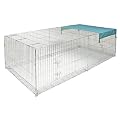 Kerbl 82825 Freigehege mit Ausbruchsperre 230 x 115 x 70 cm, mit Abdeckung