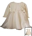 Clearance Ivory Organza Pearl Dress with Sweater Bolero ~ 24M Remaining ~ Immediate Shipment for Christmas