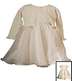 Breathtaking New Ivory Organza Pearl Dress with Sweater Bolero ~ 18M to 24M