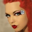 Queen of Hearts Xotic Eyes Make Up Las Vegas Showgirl Dancer