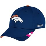 Reebok Denver Broncos Breast Cancer Awareness Coaches Structured Adjustable Hat Adjustable