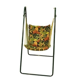 Algoma 1525-128136 Swing Chair and Stand Combination Haiti Terrace, Midnight Print...