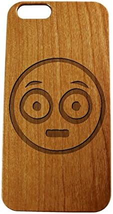 Emoji Wide Eye Wooden Cell Phone Case - iPhone 6 - iPhone 6 plus - iPhone 6s - iPhone 6s plus - Samsung Galaxy S6/S7