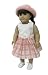 Pink Plaid Dress with Pink Straw Hat. Fits 18