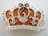 Baby Phat - New Crown Baby Phat Rhienstone Belt Buckle Orange