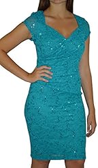 Cocktail Sequined Lace Mother-of-the-Bride Dress 