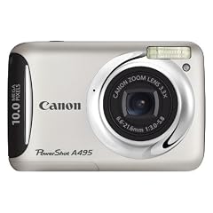 Canon PowerShot A495 Digitalkamera (10 Megapixel, 3-fach opt. Zoom, 6,2 cm (2.5 Zoll) Display) silber